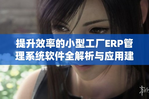 提升效率的小型工厂ERP管理系统软件全解析与应用建议