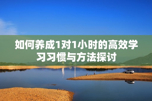 如何养成1对1小时的高效学习习惯与方法探讨