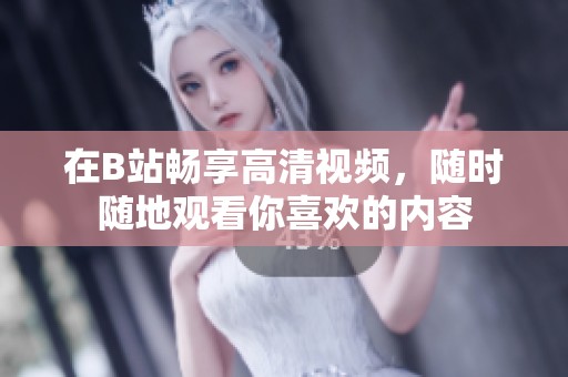 在B站畅享高清视频，随时随地观看你喜欢的内容