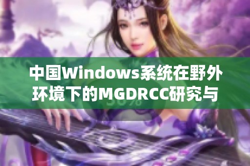 中国Windows系统在野外环境下的MGDRCC研究与应用探讨