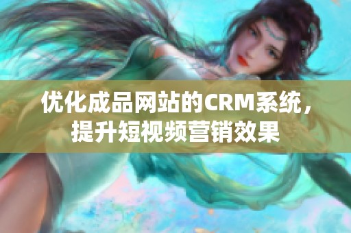 优化成品网站的CRM系统，提升短视频营销效果