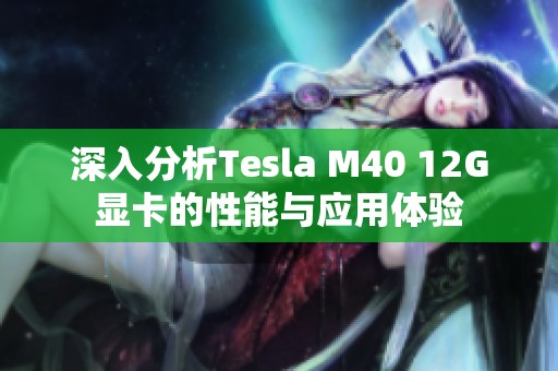 深入分析Tesla M40 12G显卡的性能与应用体验