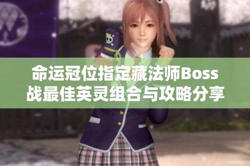 命运冠位指定藏法师Boss战最佳英灵组合与攻略分享